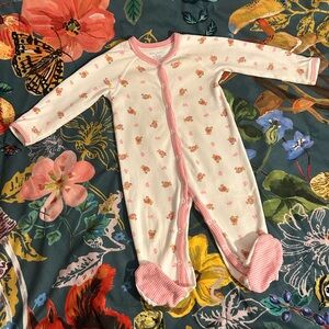Ralph Lauren Polo Bear One Piece Pink & White Size 6 Months